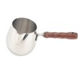 thumbnail image 1 of jifeng Metal Turkish Coffee Pot Wood Long Handle Multifunctional Butter Melting Pot 300ml, 1 of 9