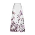 thumbnail image 4 of Jupe Mi-Mollet, Jupe Plissée à Taille Élastique Imprimée avec Poches pour Femmes, 4 of 5
