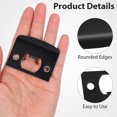 thumbnail image 3 of IFANLANDOR 4Pack Matte Black Door Strike Plate Stainless Steel Door Reinforcement for Home Locking System, 3 of 6