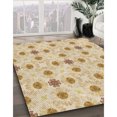 thumbnail image 3 of Ahgly Company Tapis d'Intérieur Lavable en Machine Carré Transitionnel Kaki Or, 4 Pieds Carré, 3 of 7
