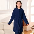 thumbnail image 2 of WEAIXIMIUNG Pyjama pour Filles pour l'Automne et l'Hiver Robe Corail pour Bébé Tenue d'Intérieur Peignoir 11-12 Ans, 2 of 3
