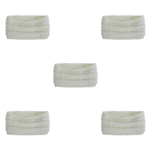 relayinert Wide Knitting Headband For Women Versatile And Fashionable Accessory Comfortable And Soft Warm white 5Set
