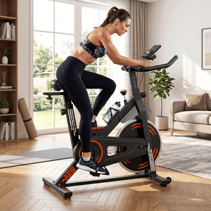 Naipo Stationary Vélo d'exercice en vélo intérieur avec 300lbs& Coussin grand siège Accueil Cardio Équipement de fitness pour les entraînements de jambes et l'entraînement à l'intérieur