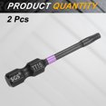 thumbnail image 3 of Uxcell 2pcs TT15 Torx Impact Screwdriver Bit 1/4" Hex Shank 2" Long Magnetic with Hole, 3 of 7