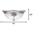 thumbnail image 3 of Prominence Home 13” Flush Mount Seeded Bowl Ceiling Light, Madalyn, 51382-31, Nickel, 3 of 10