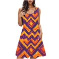thumbnail image 2 of Ovzne Robes pour Femmes Robe de Plage Femmes Imprimé avec Poches Chemises de Nuit Sans Manches Tenue de Nuit Chemise de Nuit Col Rond Robe de Nuit Robe d'Été Imprimée Liquidation, 2 of 7