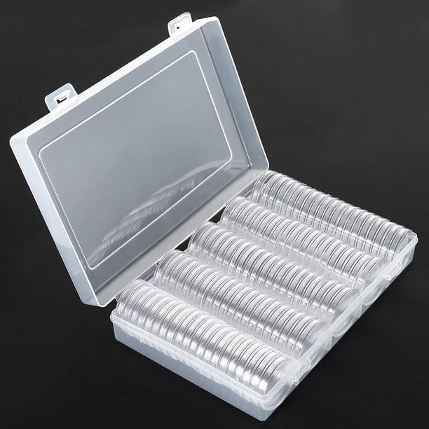 30pcs 16-46mm Pièce de Monnaie Rangement Capsules Plastique Transparent Rond 30pcs 16-46mm Pièce de Monnaie Rangement Capsules Plastique Transparent Rond