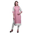 thumbnail image 1 of Bimba Robes Tuniques Droites pour Femmes Kurta d'Été Imprimée, 1 of 6