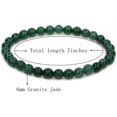 thumbnail image 2 of Bracelet Extensible Unisexe en Perles Rondes de 6 mm en Jade de Granit Naturel, 2 of 5