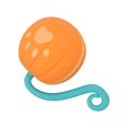 thumbnail image 3 of Cat Rolling Ball Toy, Automatic Rolling Ball Built In LED Light Eliminate Boredom With Feather Accessories For Cats For Indoor Pumpkin, 3 of 8