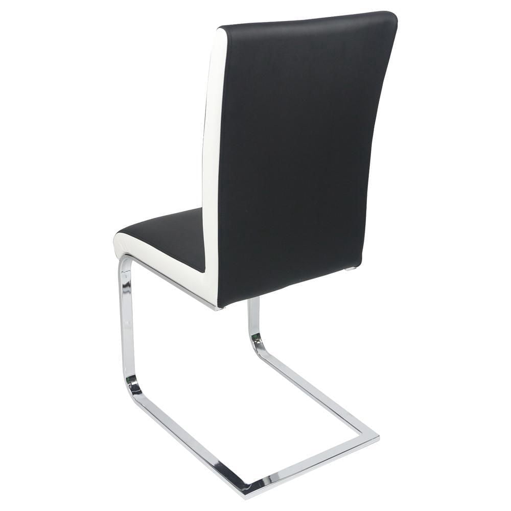 Chaise de salle à manger canadienne Anne noir et blanc (Ensemble de 2)