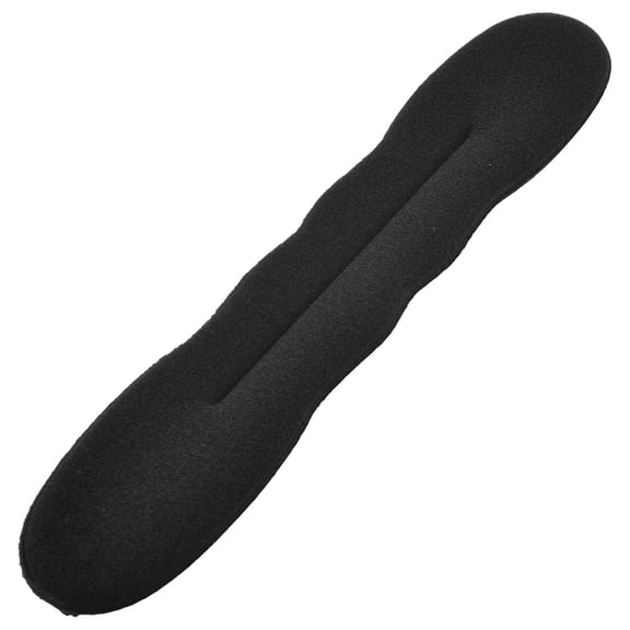 Unique Bargains Black Sponge DIY Hairstyle Ponytail Bun Maker Holder 8.9' for Lady