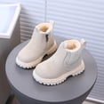 thumbnail image 4 of Gubotare Winter Shoes for Girls Baby Winter Snow Boots for Infant Boys Girls Toddler Water-Resistant First Walker Shoes Warm Lining Soft Sole Anti-Slip Size 6.5 (Beige,Toddler 6.5), 4 of 9