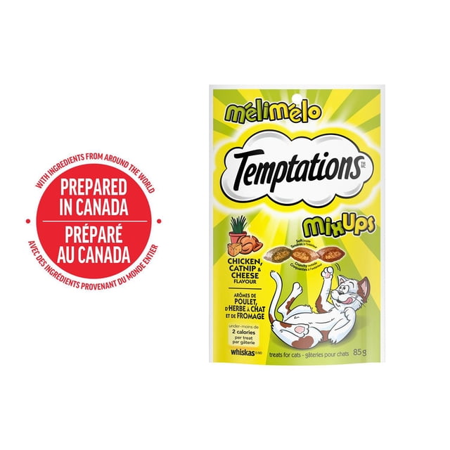 Temptations MixUps Chicken, Catnip & Cheddar Flavour Soft & Crunchy Adult Cat Treats