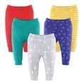 thumbnail image 1 of The Peanutshell Pantalons pour Bébé Garçon Ou Fille, Lot de 5, Éclats d'Éléphant, 1 of 7