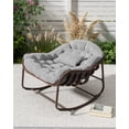 thumbnail image 3 of Kojooin Oversized Outdoor Rocking Chair, Comfy Papasan Rocker for Patio, Garden, Porch, Lawn or Bedroom, 3 of 7