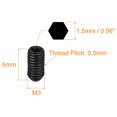 thumbnail image 2 of Unique Bargains Ball Point Set Screws, M3 x 6mm High Carbon Steel Metric Spring Hex Socket Grub Screw 10 Pack, 2 of 7
