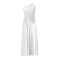 thumbnail image 3 of RUNQHUI Jupe Longue en Tulle Brillante Sans Manches pour Filles, Robe de Danse, Blanche 8, 3 of 6