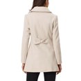 thumbnail image 3 of INSPIRE CHIC Manteau d'Hiver à Col Rabattu pour Femmes avec Poches TG Blanc Crème, 3 of 6