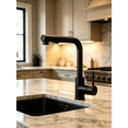 thumbnail image 3 of APPASO Matte Black Bar Sink Faucet with Pull Out Sprayer, Stainless Steel Single Handle Mini Prep Faucet for Kitchen, RV and Outdoor Sink, Deck Plate Included, 3 of 18
