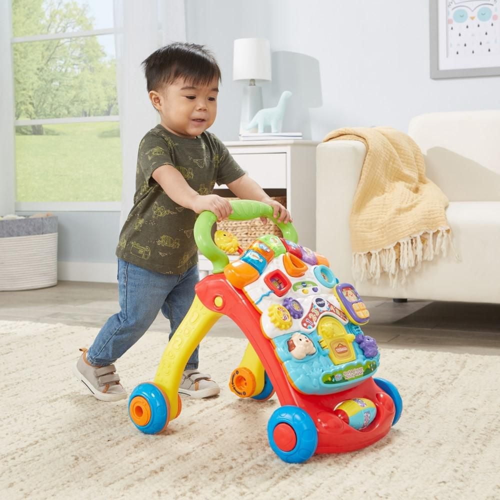 VTech Super trotteur parlant , Rouge,  Jouet évolutif pour bébés et tout-petits - Version anglaise, 9-36 Mois