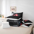 thumbnail image 5 of YST Boxing 7 Pcs Comforter Set King Sports Game Theme Sheet Set Bed In A Bag For Boys Men Adults Competitive Boxing Gloves Pattern Grey Red Down Comforter, 5 of 5