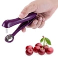 thumbnail image 3 of Oleegame 2PC Vegetable Peeler Stainless Steel Cherries Purple Gadget Kitchen Portable Utility Denucleator Kitchen，Dining & Bar Purple, 3 of 9