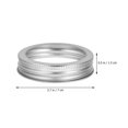 thumbnail image 3 of CNKOO 48 pcs  Regular Mouth Canning Jar Bands Replacement Metal Split-type Lids Rings, 3 of 6