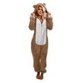 thumbnail image 2 of Mikilon Combinaison Pyjama à Capuche à Manches Longues pour Femmes, Décontractée, Chaude pour l'Hiver, Tenue de Nuit, 2 of 7