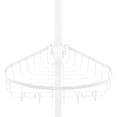 thumbnail image 4 of Era Pole Shower Caddy White, Adjustable Height 82.5-96in, 4 of 6