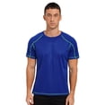 thumbnail image 1 of Moggemol Men's Rash Guard Swim Shirts Short Sleeve UPF 50+ Swimming Top Gym Workout Muscle Tee Tops Royal Blue XL, 1 of 7