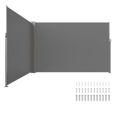 VEVOR Auvent Latéral Rétractable 79 Pieds' x 236 Pieds' Écran de Patio Clôture Séparateur Clôture