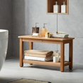 thumbnail image 2 of Shower Bench Seat for Inside Shower Poly Lumber Shower Stool for Shaving Legs Bathroom Shower Foot Rest with Storage Shelf Plastic Shower Chair Seat for with Adjustable Feet, 2 of 6