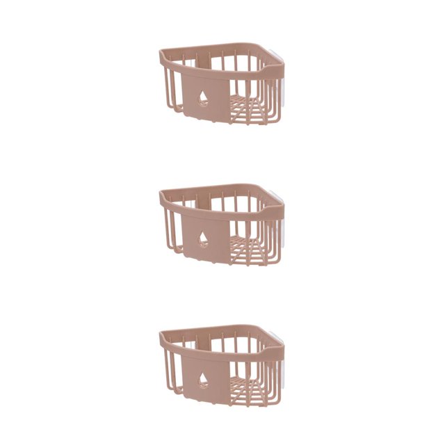 yingyy 1/2/3/5 Support de Baignoire de Support de Lavage Support de Rangement Durable Sans Perforation Décorations de Commodité Brosse à Dents Titulaire Rose 3PCS