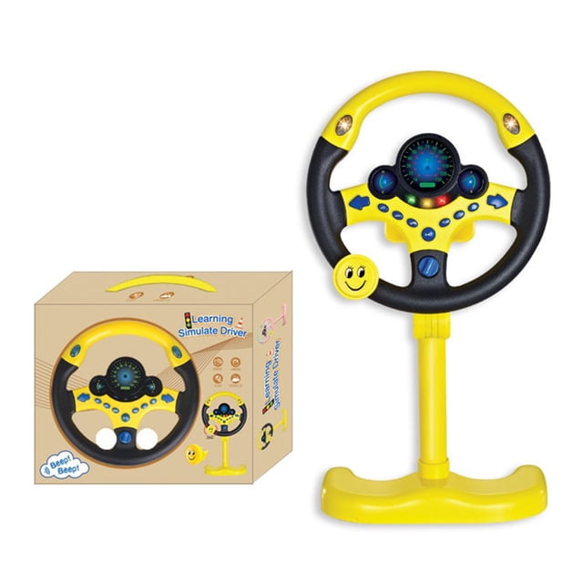 Steering Wheel Toy Children‘s Gift Simulation With Sound And Light Electric Car Toys