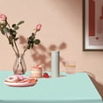 thumbnail image 4 of HHBEAUTY Rectangle Vinyl Tablecloth, Waterproof Spillproof Plastic Backed Table Cloth, Wipe Clean Table Cover for Dining, Buffet Parties and Camping (Green,54" x 72"), 4 of 7