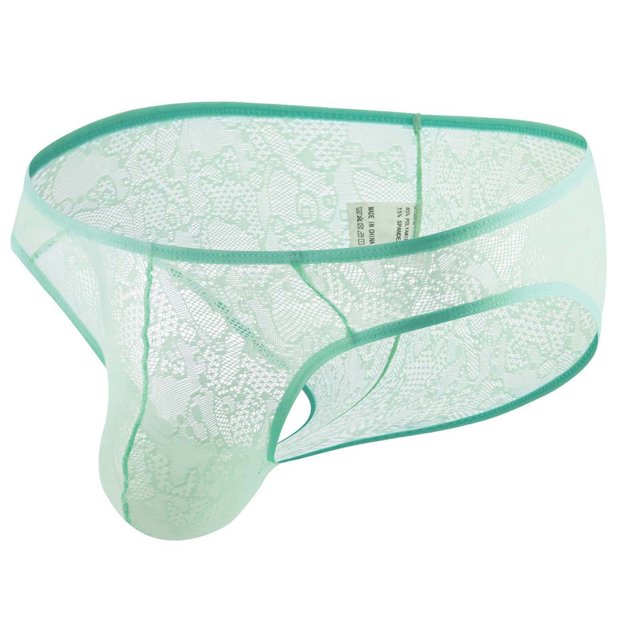 Fridja Men Casual Fashion Solid Charming Cutout Open File Ice Silk Briefs Lightweight Pouch Briefs Pack
