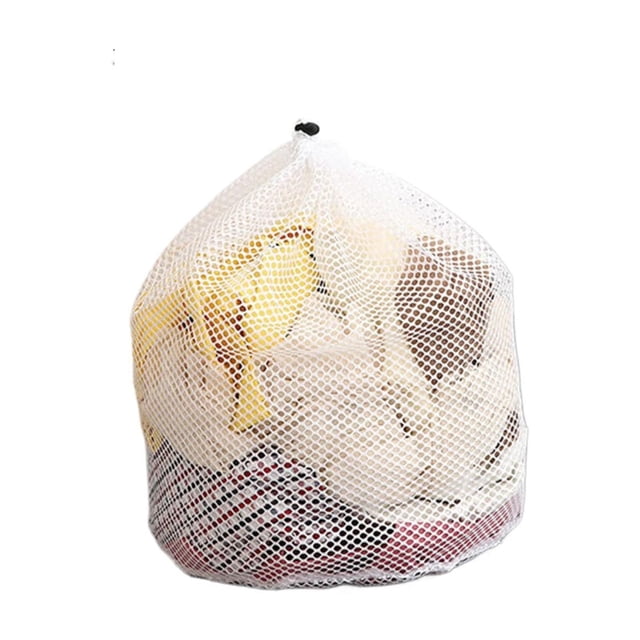 Durable Cotton Mesh Laundry Bag,Large Laundry Bags Mesh Laundry Bags With Drawstring Wash Bag For Delicates Garment Laundry Mesh Bag Sturdy Zipper, Breathable Mesh, Exquisite Laundry Bag