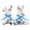 As Shown, variant on Blue And White Fabric Easter Bunny Decor Chinese Porcelain Style Ornament For Holiday Table Centerpiece Mantle Display Home Party Supplies