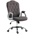 thumbnail image 1 of Vinsetto Tufted Office Chair with Adjustable Height Tilt Function Dark Grey, 1 of 10