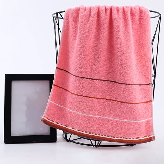 Todaioua Striped Cotton Towel 13x28 Inches - High Absorbency Bath Beach Towel for Gym, Swimming Pool, Spa Use, Soft Thick Household Bathroom Linens, Multiple Color Options