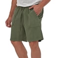 thumbnail image 3 of Diufon Men's Hiking Cargo Shorts Casual Printed Spring Summer Drawstring Outdoor Sport Shorts with Pockets, 3 of 6