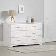 thumbnail image 1 of South Shore Step One 6-Drawer Dresser for Adult, in Pure White, 1 of 12