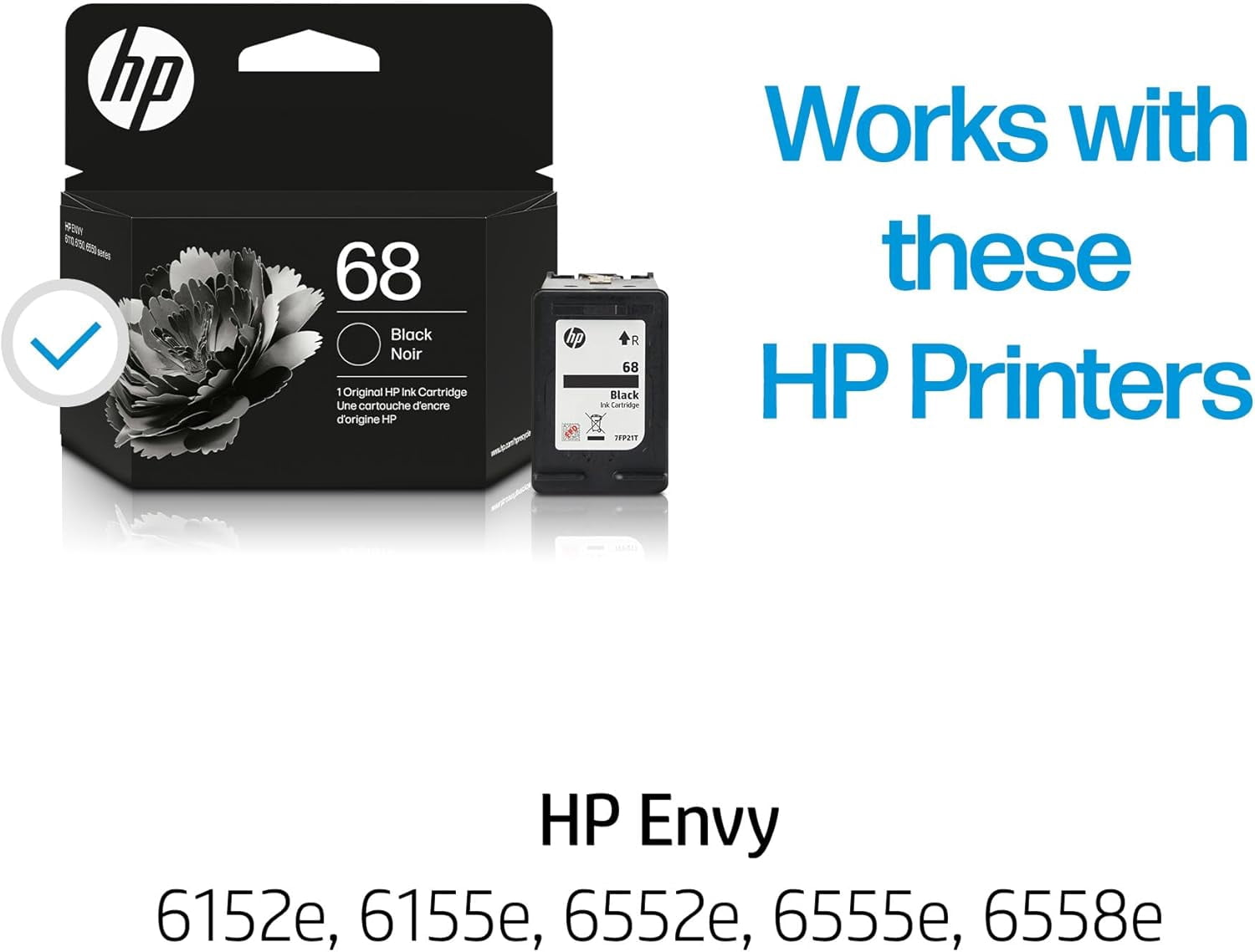 Cartouche d’encre noire HP 68 7FP21TN