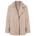 thumbnail image 4 of Mikilon Women Plus Size Winter Warm Loose Plush Zip Hooded Jacket Coat, 4 of 7