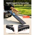 thumbnail image 2 of VEVOR Dog Ramp for Cars, 71" L x 17" W, Folding Pet Ramps for Medium & Large Dogs up to 250lbs, Pet Stair Ramp with Non-Slip Felt Rug Surface, Portable Outdoor Dog Car Ramps for SUV & Truck, 2 of 9