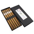 thumbnail image 1 of XZNGL Japanese Style Reusable Chopsticks Natural Wooden Chopsticks 5pcs Set, 1 of 9