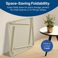 thumbnail image 3 of MECO Sudden Comfort 34 x 34 Inch Square Metal Folding Dining Card Table, Buff, 3 of 10