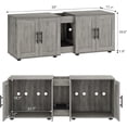 thumbnail image 2 of Garvee 55" Litter Box Enclosure for 2 Cats, with Double Room, Grey, 2 of 8