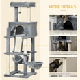thumbnail image 4 of CoSoTower 55" Cat Tree for Indoor Cats, Cat Tower, Kitty Activity Center with Cat Bed Ramp Condo Hammocks Hanging Ball Toys Sisal Rope Scratching Post, Grey, 4 of 7